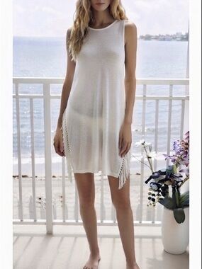 POL Cream elegant tunic Coverup NWT